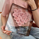 Boîte à fleurs en acrylique transparente