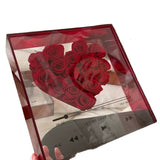 Boîte à fleurs en acrylique transparente